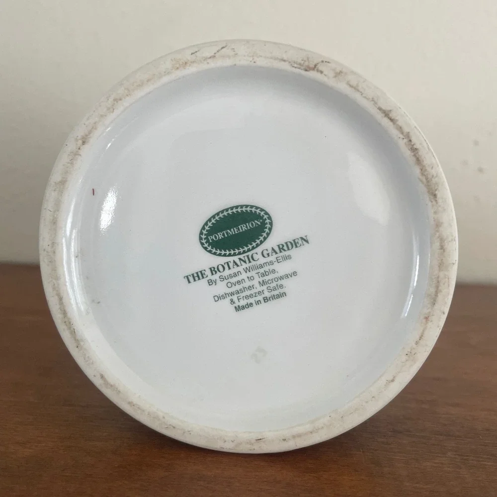 Vtg Portmeirion Botanic Garden Soap Lotion Dispenser Butterfly Made in Britain